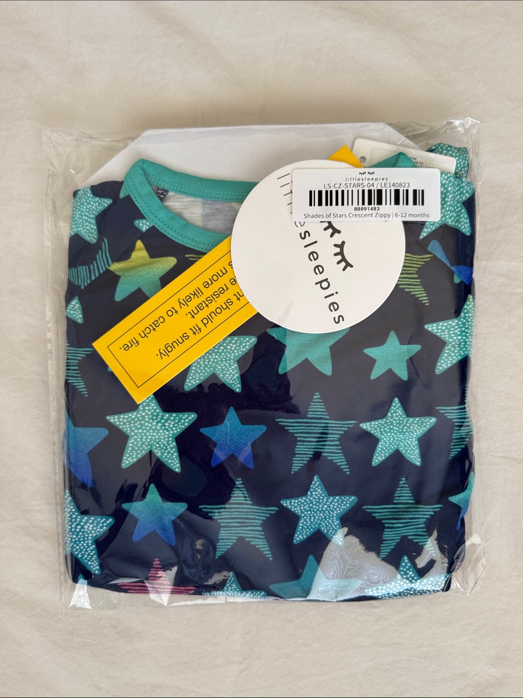 Little Sleepies Shades Of Stars Crescent Zippy